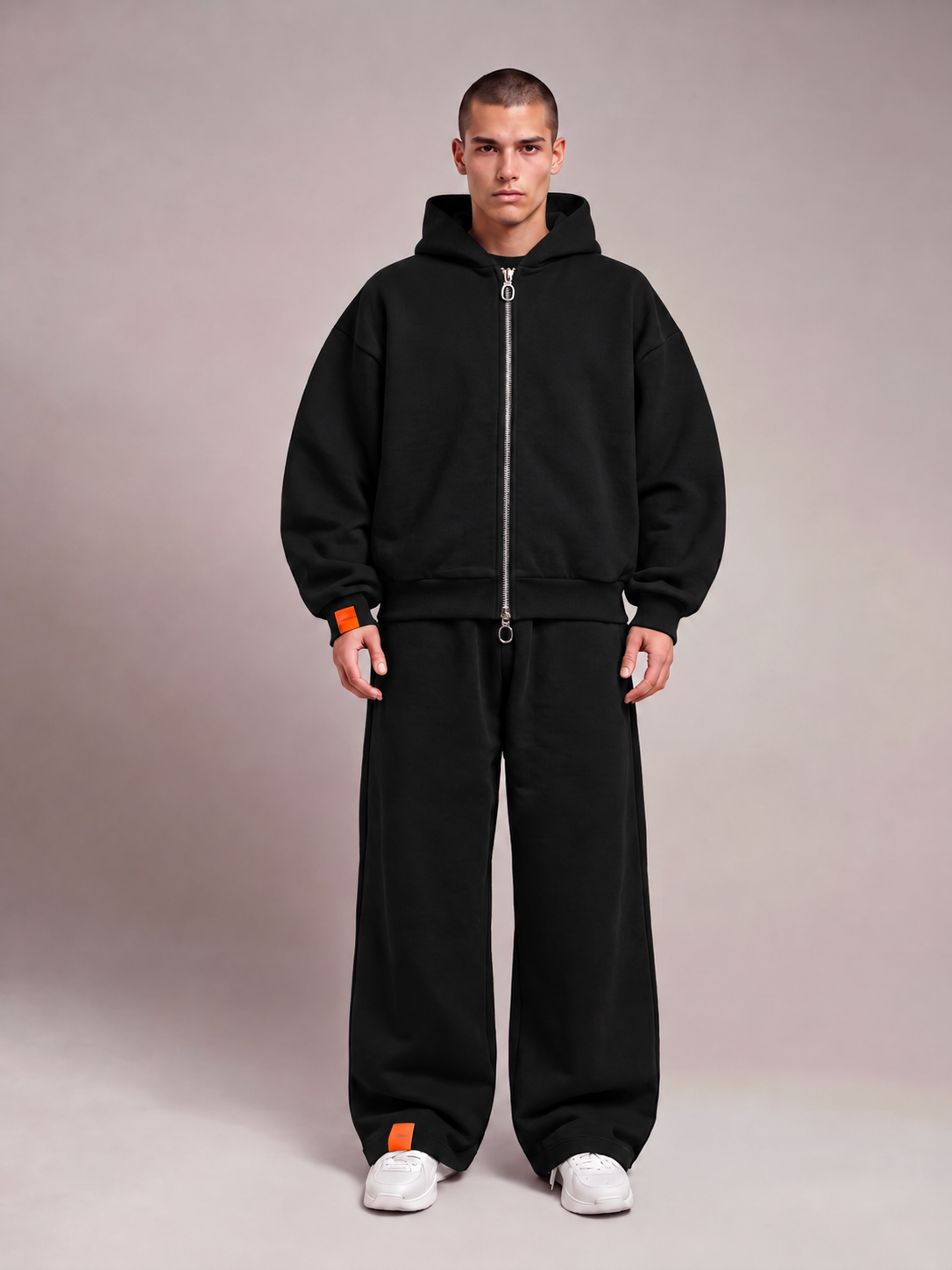 The Zipper Hoodie - Jet Black