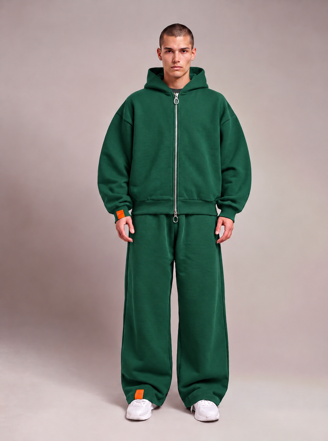 The Zipper Hoodie - Moss Green