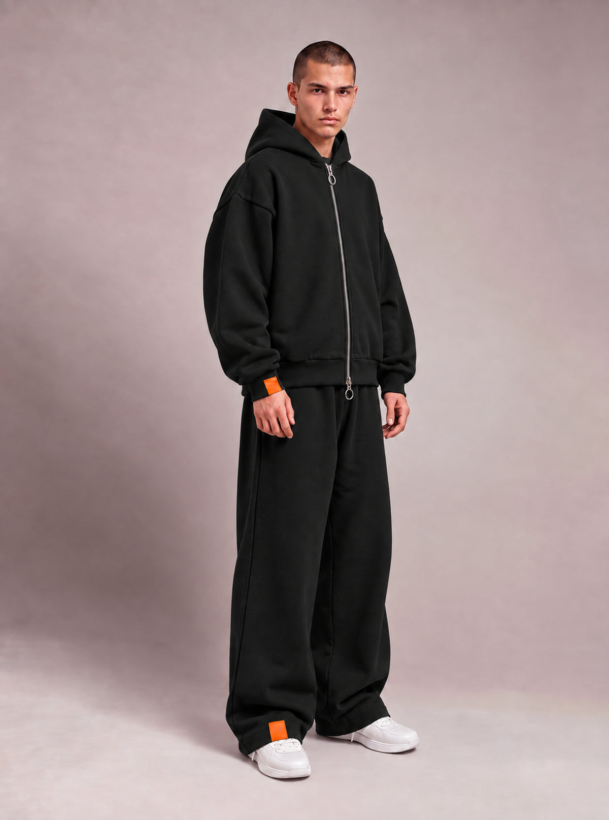 The Zipper Hoodie - Jet Black