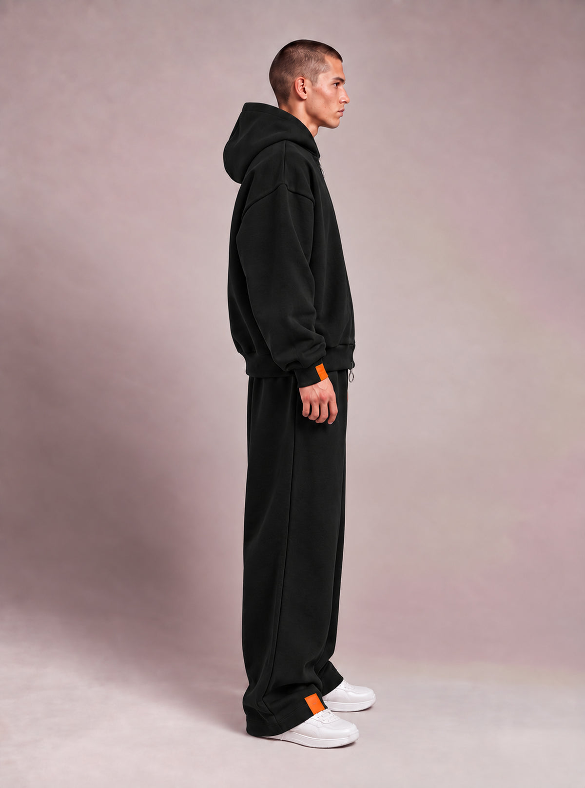 The Zipper Hoodie - Jet Black