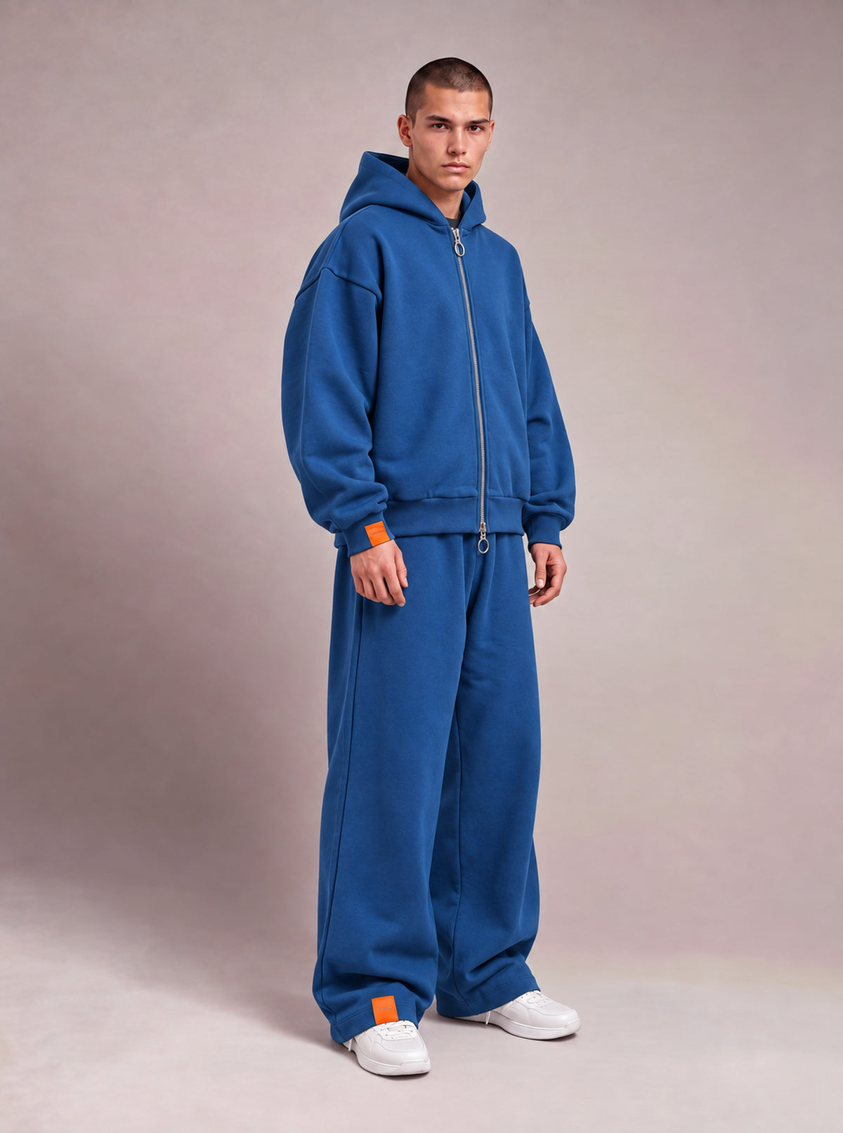 The Zipper Hoodie -Cloudy Blue