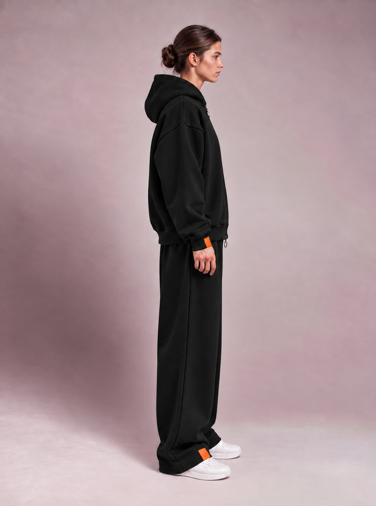 The Zipper Hoodie - Jet Black