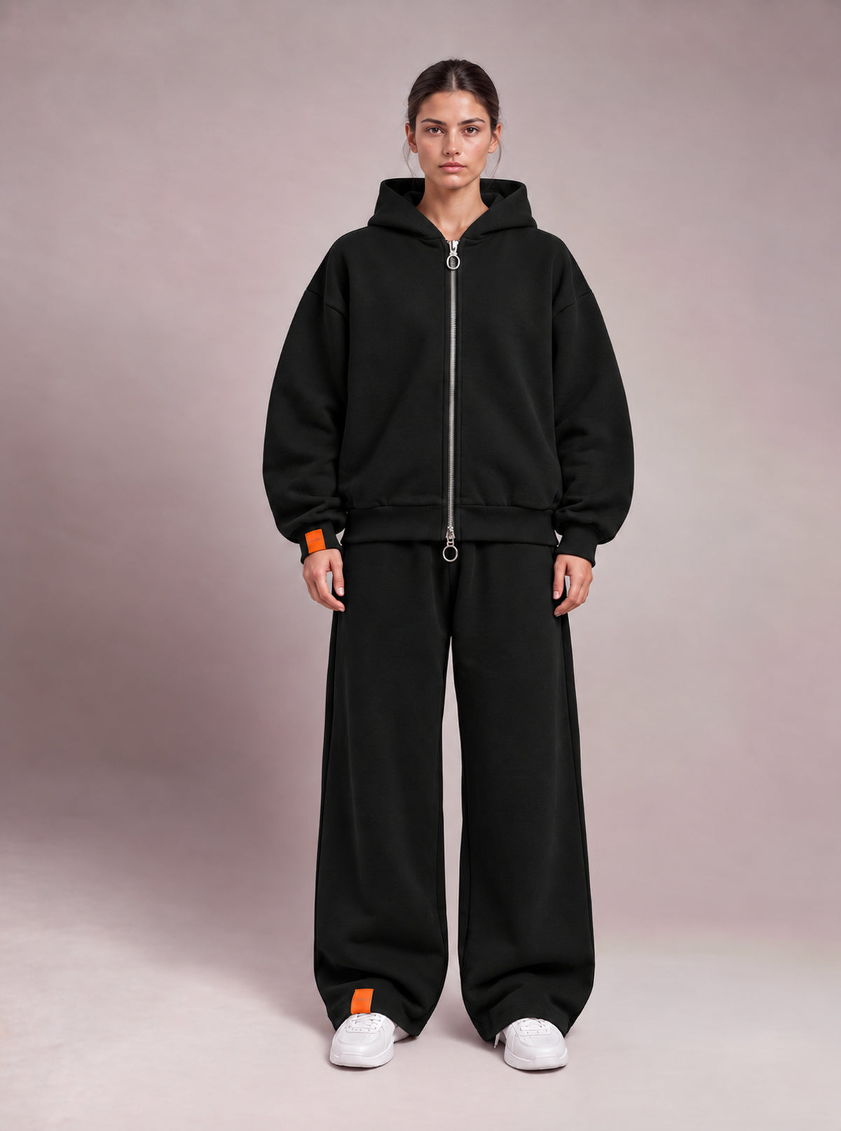 The Zipper Hoodie - Jet Black