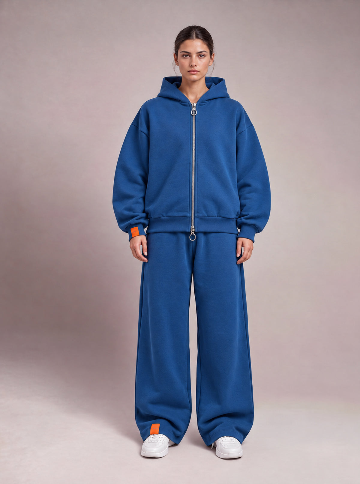 The Zipper Hoodie -Cloudy Blue